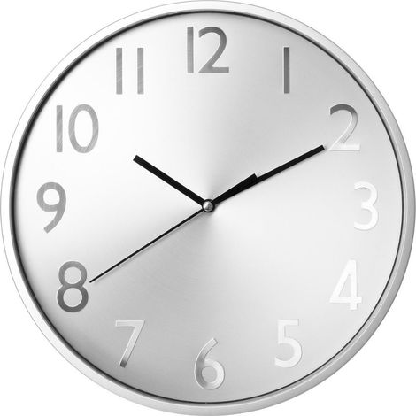 Pendule murale moderne Argent D 30 cm - Atmosphera (1/3)