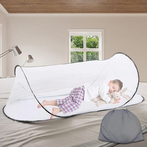 Moustiquaire Pop Up - Moustiquaire de Voyage - pour lit Simple - pour l'extérieur - 200 x 100 x 56 cm (1/5)