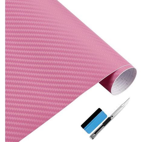 3D Carbonfolie Rose 50x152cm blasenfrei mit Werkzeug (1/5)