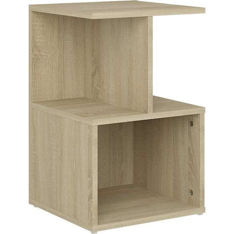 Maison Exclusive - Mesita de noche madera contrachapada roble Son (1/5)