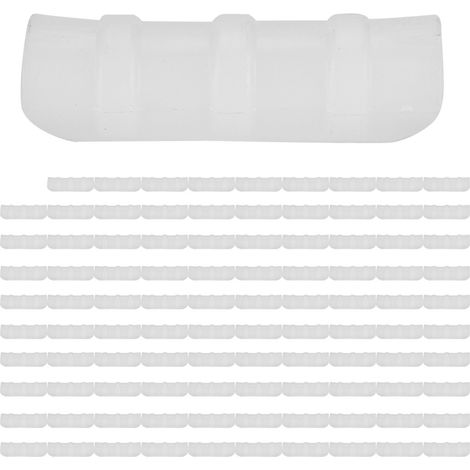 100 pinces de fixation pour tubes et armatures de serre, films solaires de jardin, connecteurs 22 - Blanc (1/5)
