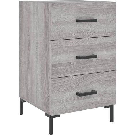 Maison Exclusive - Comodino Grigio Sonoma 40x40x66 cm in Legno Multistrato