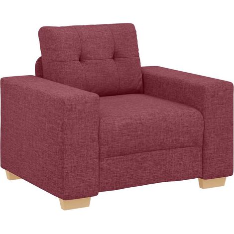 Maison Exclusive - Sofa-Sessel Weinrot 100x78x80 cm Stoff (1/5)