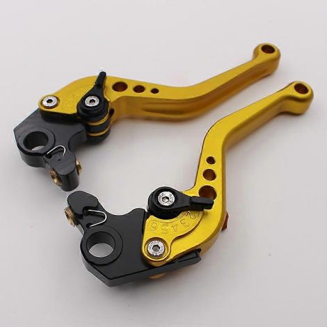 Convient aux motos Ducati 796MONSTER Pièces modifiées Poignée de frein, d'embrayage et de klaxon en alliage d'aluminium (poignée courte dorée) (1/5)
