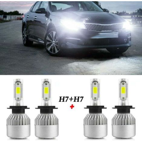 Ampoules de phares 9005 HB3 (feux de route/croisement) et ampoules LED H11 (feux de brouillard) pour Kia Niro 2017-2019 (lot de 4). (1/4)