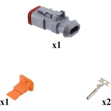 Kit connettore serie DT porta femmina 2 vie E008
