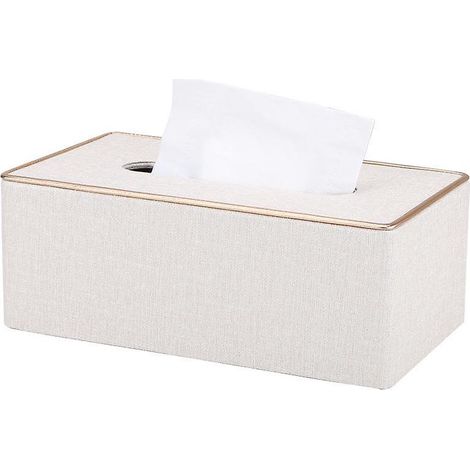 bote En Tissu Cuir Salon Salon Salle  Manger Table  Manger Bote  Tiroir Blanc 19 X 13.2 X 9.5cm (1/5)