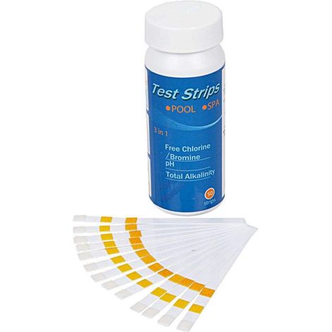 Jilong 3 in 1 Pool & Spa Water Dip 50pk Test Strips Chlorine Alkalinity PH Level