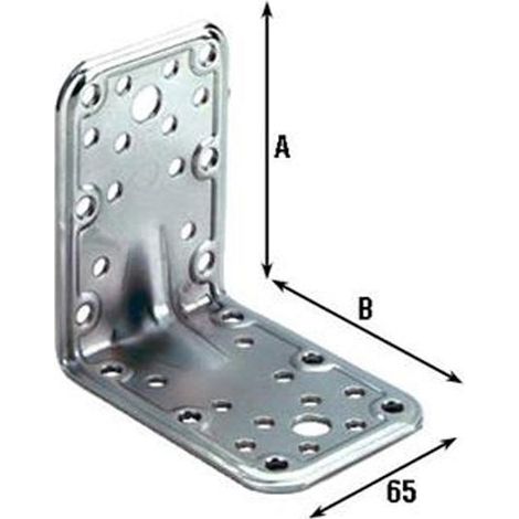 PIASTRA PER TRAVI "773-IN" 90X90MM PIEGATA INOX -STA25