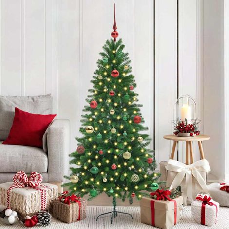 vidaXL Weihnachtsbaum mit 150 LEDs mit Ständer Grün 150 cm PE (1/5)