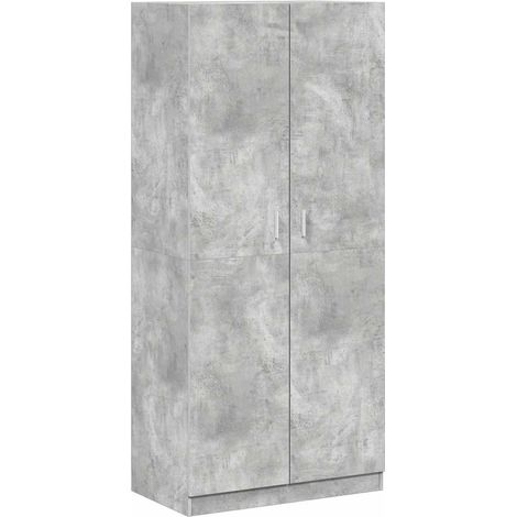 Kleiderschrank Betongrau 90x52x200 cm Holzwerkstoff vidaXL