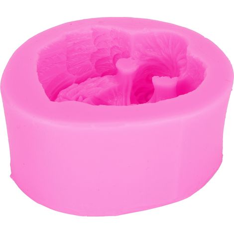 Moule professionnel en silicone pour savon, bougies, gâteaux, chocolats et résine époxy (rose)