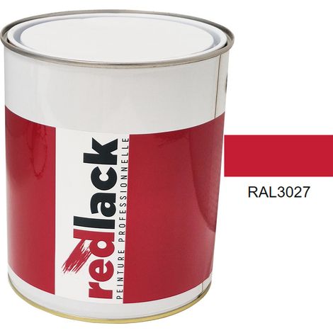 Kanne 3L Lack Mehrzweckfarbe – RAL 3027 – Himbeerrot – Seidenmatt – für verschiedene Oberflächen – Redlack