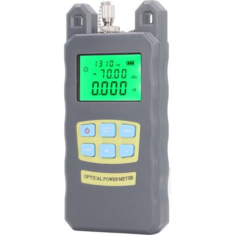 Kit d'outils pour fibre optique comprenant un adaptateur pour wattmètre optique, une pince à cliver la fibre, un outil de dénudage et un outil de terminaison. (1/5)