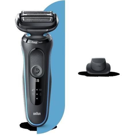 Braun Series 5 50-M1200S rasoir pour homme Rasoir à grille Tondeuse Noir, Bleu (1/4)