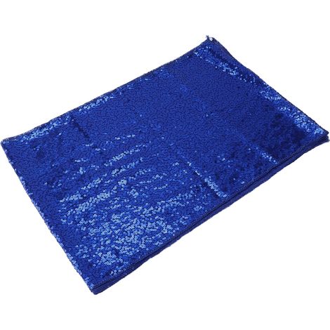 Nappe à paillettes bleu foncé pour Noël, les mariages, les fêtes d'anniversaire et les décorations