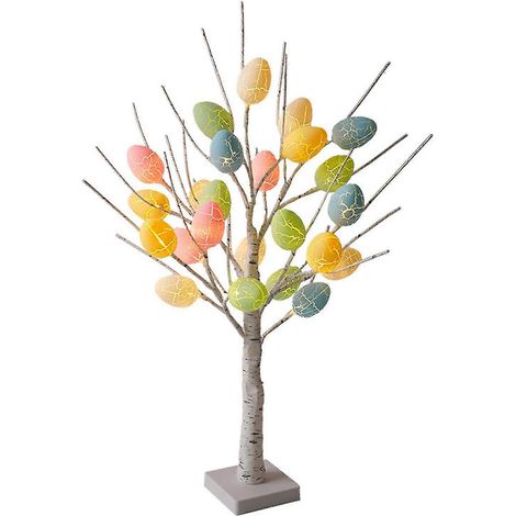 Décorations saisonnières et festives : Guirlande lumineuse d'œufs colorés (24 LED) pour Halloween et Noël, 58 cm (23 pouces), à poser à l'intérieur. (1/5)