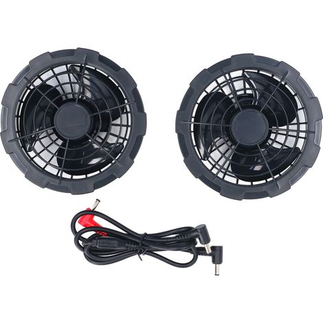 Ventilateur de gilet de refroidissement, moteur sans balais, vêtements climatisés à faible bruit, avec câble d'alimentation cc 12V, 2 pièces (1/5)