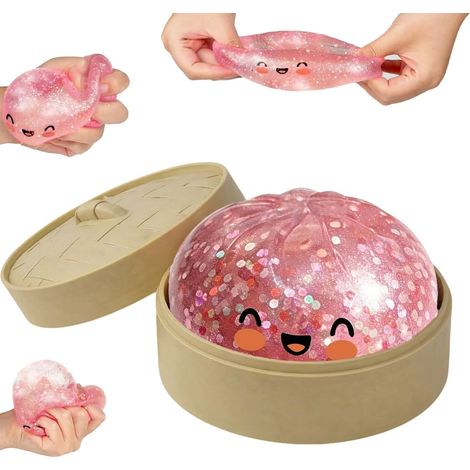 Jouet Squishy Kawaii, Anti Stress Adulte Doux Brioches Vapeur Simulées (1/5)