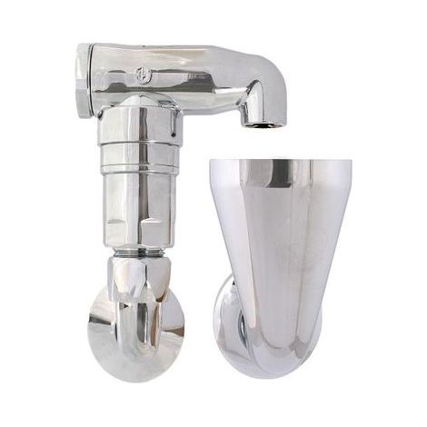 JS ROULEAU DE TUBES EN FORMES E, 1-FACH AUFPUTZ, 1/2"x3/4", CHROMÉ, DVGW (1/3)