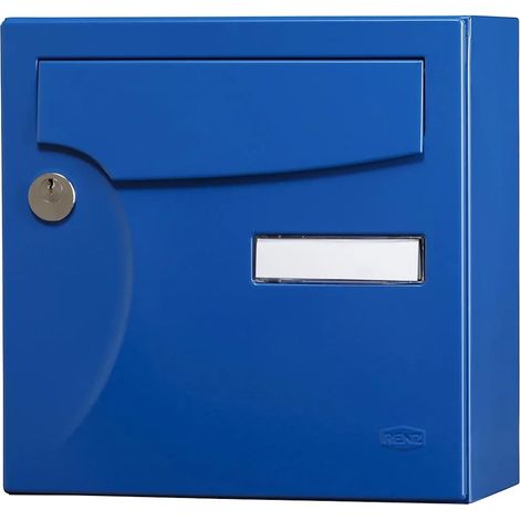 RENZ Boîte aux lettres compacte - 1 porte ext - Animation - acier - bleu breton (1/5)