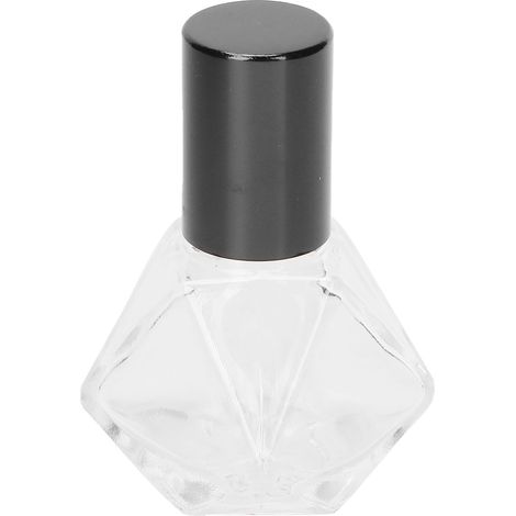 Flacon rouleau en verre professionnel 8ML pour parfum, huile essentielle, portable, bouchon noir. (1/5)