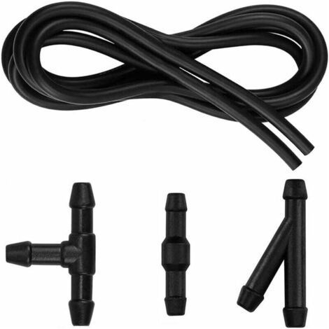 5m Kit de Tuyau Essuie Glace, Tuyau de Liquide de Lave-Glace, Tuyau Flexible, Buse D'essuie-Glace Brouillard Lave-Linge Tuyau (1/4)