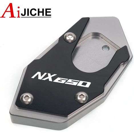 (Nx 650 Titanium) Plaque d'extension de béquille latérale usinée CNC, compatible avec HONDA XLV 600 650 700 TRANSALP DOMINATOR NX650 FMX650 maxpower (1/4)