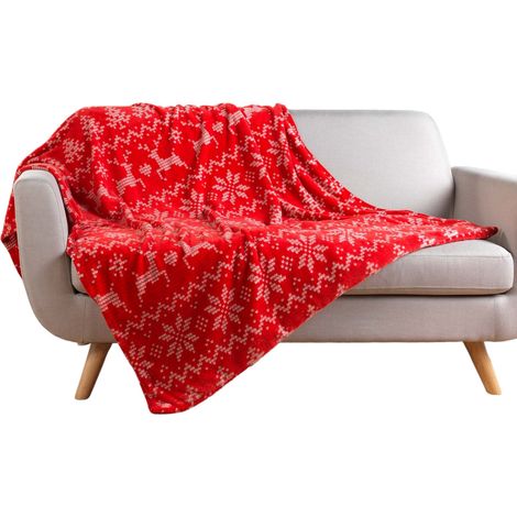 Plaid flanelle + poche pour pieds 125 x 150 cm Holly (1/4)