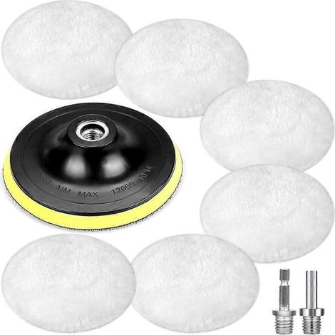 Capot de polissage pour meuleuse d'angle, disque de polissage de 125 mm, tampons de polissage -- (1/5)