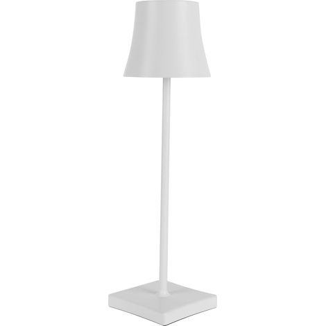 Wiederaufladbare LED-Schreibtischlampe mit USB-Anschluss und Touch-Funktion, einstellbarer Helligkeit, ideal für Wohnzimmer, Bar, zum Lesen und für Bücher – Weiß (1/5)