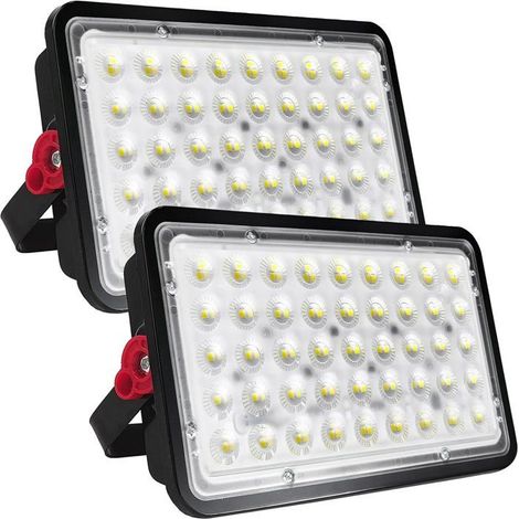 Projecteur Extérieur Led 100W Lot De 2,10000Lm Spot Led Extérieur Ip66 Étanche Projecteur Led Extérieur Projecteur Blanc Fro[CA244] (1/5)