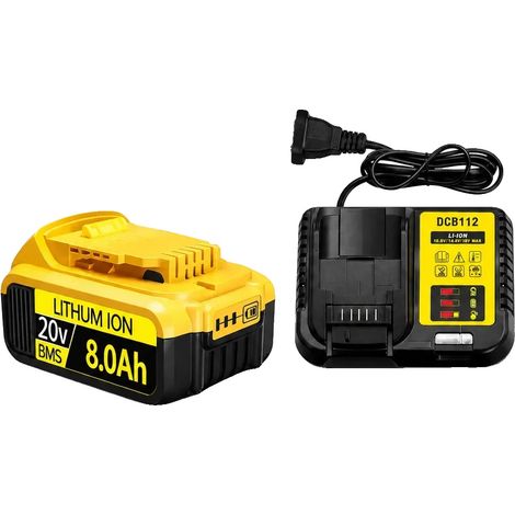 Batteria di ricambio, compatibilità 20V, autonomia prolungata, Polonia-20V Dewalt 8.-e (1/2)