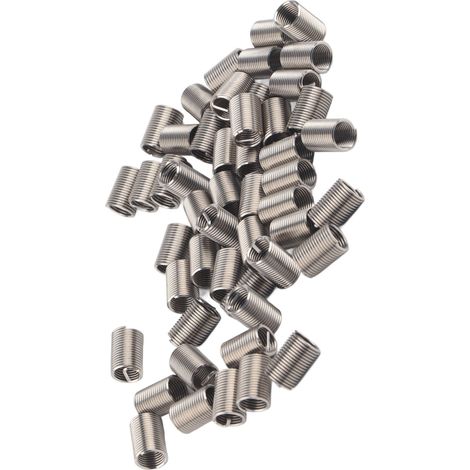 50 Stück Gewindeeinsätze, Reduziermuttern-Reparaturwerkzeug, Edelstahl, M10x1,25/2,5D (1/5)