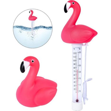 Thermomètre Flottant, Thermomètres de Piscine Flottant, Forme d'animal de Dessin Animé À Eau Thermomètre avec Corde pour Piscines Intérieures Extérieures (Thermomètre ) (1/5)