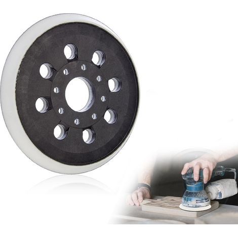 125-mm-Schleifteller mit Selbstklemmung, kompatibel mit Bosch PEX 300 AE, 400 AE, 4000 AE 125 mm, Exzenterschleifer von Poweka (1/5)