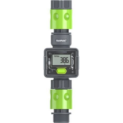 RAINPOINT IPX6 Digitaler Wasserdurchflussmesser, Gartenschläuche, Wasserdurchfluss, 3/4"-BSP-Gewinde, Schnellanschluss (1/5)