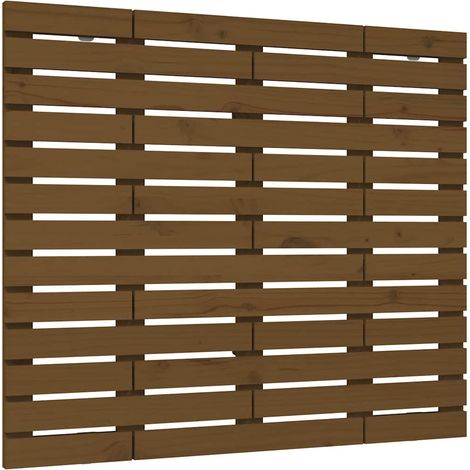 Maison Exclusive - Cabecero cama pared madera maciza pino marrón