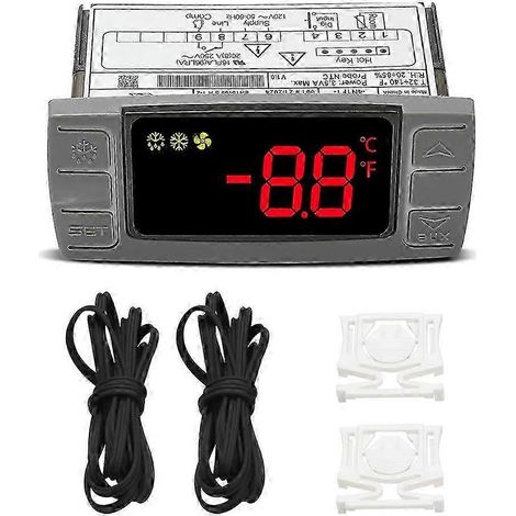 Compatible avec le régulateur de température Dixell XR02CX-4N1F1, peut remplacer le régulateur de température Dixell, compatible avec les réfrigérateurs/congélateurs, haute qualité. (1/5)