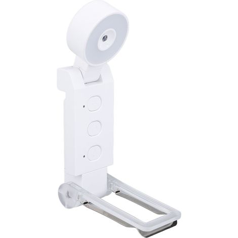 Lampe de lecture LED rechargeable USB, 5 couleurs, 6 niveaux de luminosité, à pince, avec minuterie, pliable et portable, idéale pour lire au lit (blanche). (1/5)