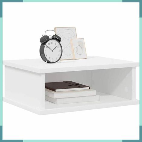 Table de chevet - 891105 - Blanc - Bois d'ingénierie - Lot de 2 (40 x 31 x 15 cm) (1/5)