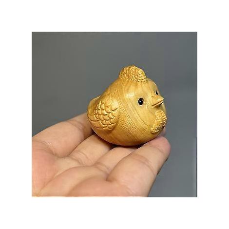 Niedliche Hühnerfigur aus Holz, hübsche Dekoration für Zuhause, Büro oder Schreibtisch, Geschenk