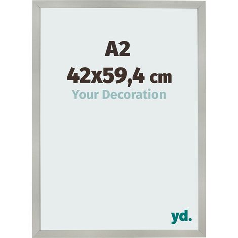 yd. - Cadre photo A2 42x59.4 - Argent Mat - MDF - Bologna (1/5)