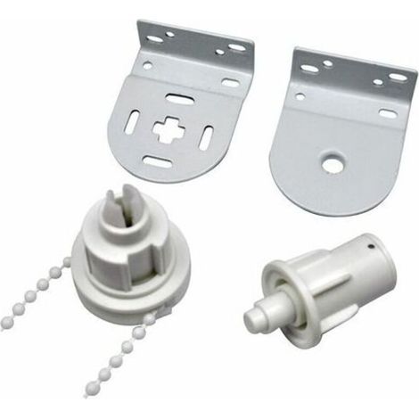 Ahlsen Rollo-Bausatz 32 mm, komplett mit Rollo-Kupplung mit Rollo-Schnurkette, Rollo-Halterung, Rollo-Kettenverbinder, Ersatzteilen