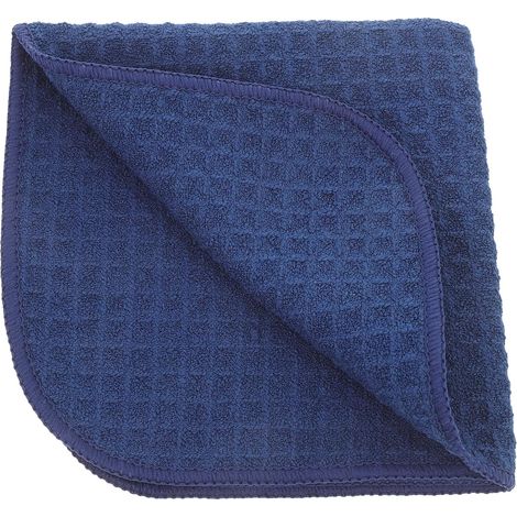 Serviette de lavage de voiture bleue en microfibre super absorbante, chiffon de séchage idéal pour le polissage de la voiture et le nettoyage de la cuisine (1/5)