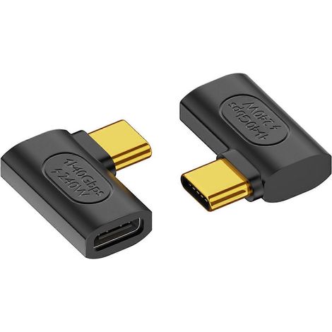 Connecteur USB-C multifonctionnel, charge rapide 240 W, adaptateur Type-C mâle vers femelle, adapté à la charge et au transfert de données des ordinateurs portables, tablettes et téléphones portables. (1/5)