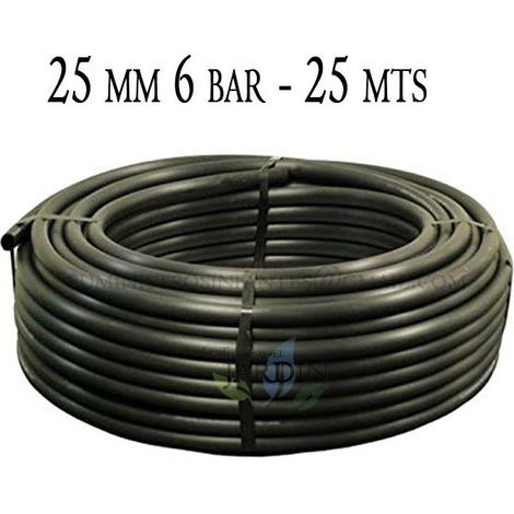 Tube Polyéthylène 25mm Tube Agricole 25mm 6 bar 25 mètres Tube d'irrigation 25mm Tuyau d'irrigation 25 mm.