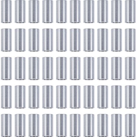Entretoise ronde aluminium non filetée, douille alliage plat, joint plat Ø4mm, longueur 10mm, pièce de séparation mécanique. (1/5)