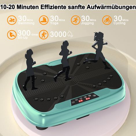Plateforme vibrante d'entraînement complète pour le corps, avec bandes de résistance et réglage de vitesse, idéale pour fitness maison (1/4)