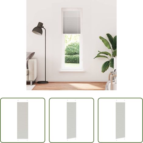 Sichtschutz -  Plissee Hellgrau 55x200 cm Stoffbreite 54,4 cm Polyester (1/5)